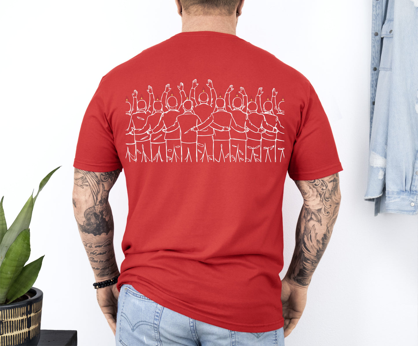 Filled Christian T-Shirt Back Red