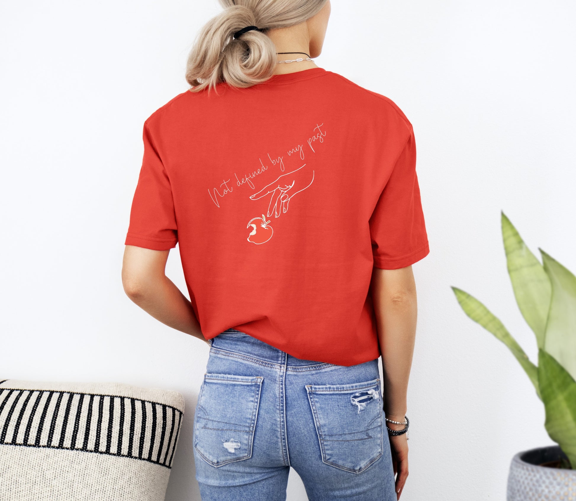 Womans Redeemed T-Shirt Back Red